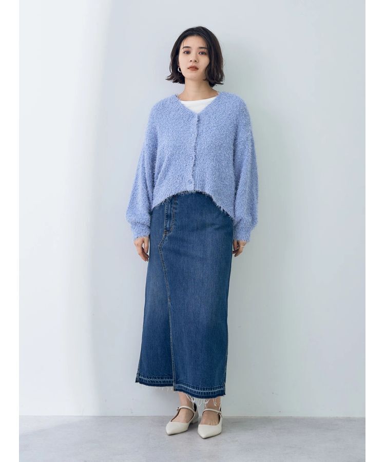 YECCA VECCA「ラメシャギーカーディガン」|カーディガン|