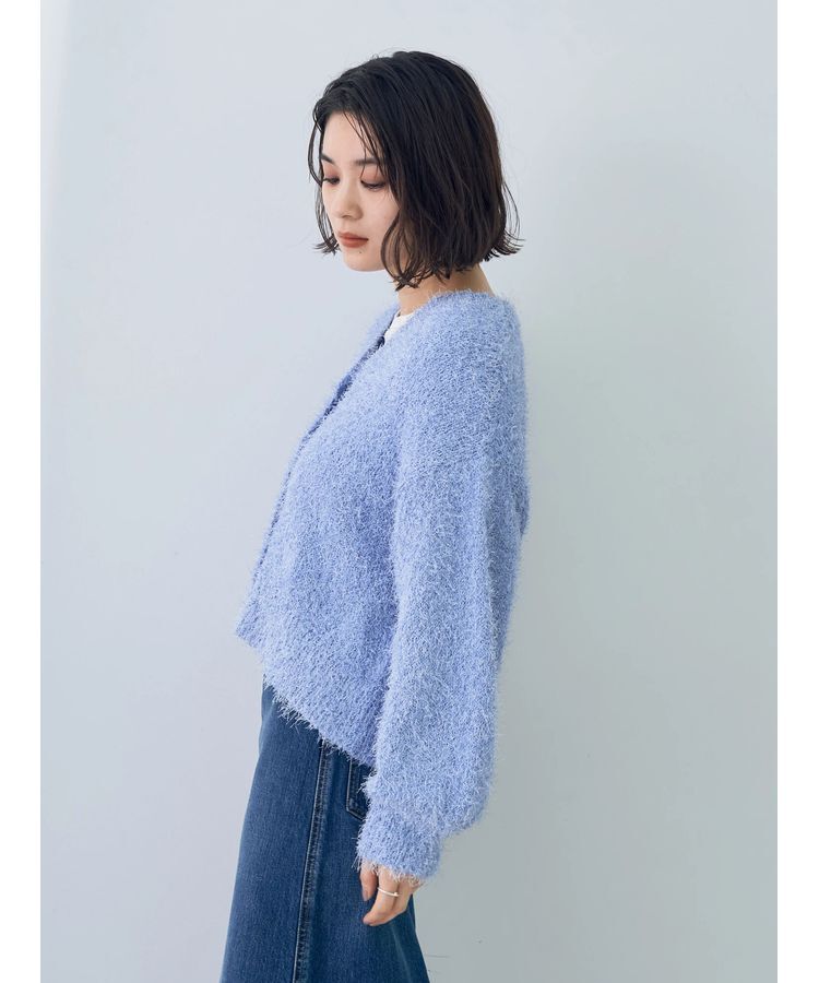 YECCA VECCA「ラメシャギーカーディガン」|カーディガン|