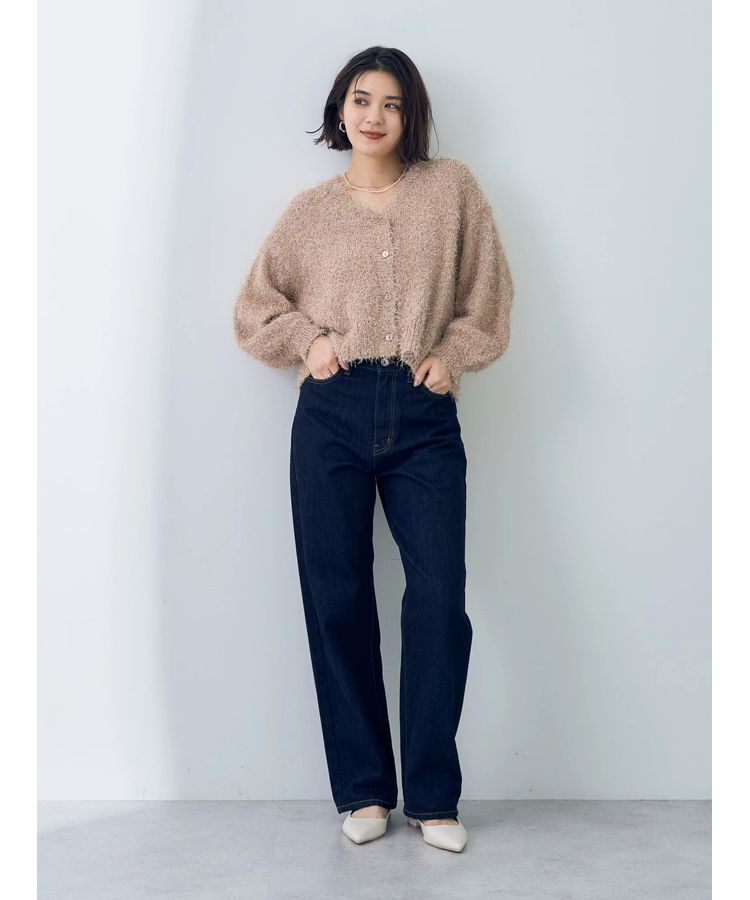 YECCA VECCA「ラメシャギーカーディガン」|カーディガン|
