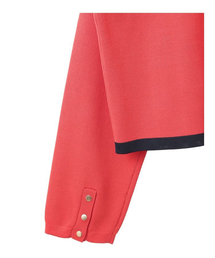 YECCA VECCA「配色トリミングニットジャケット」|カーディガン|