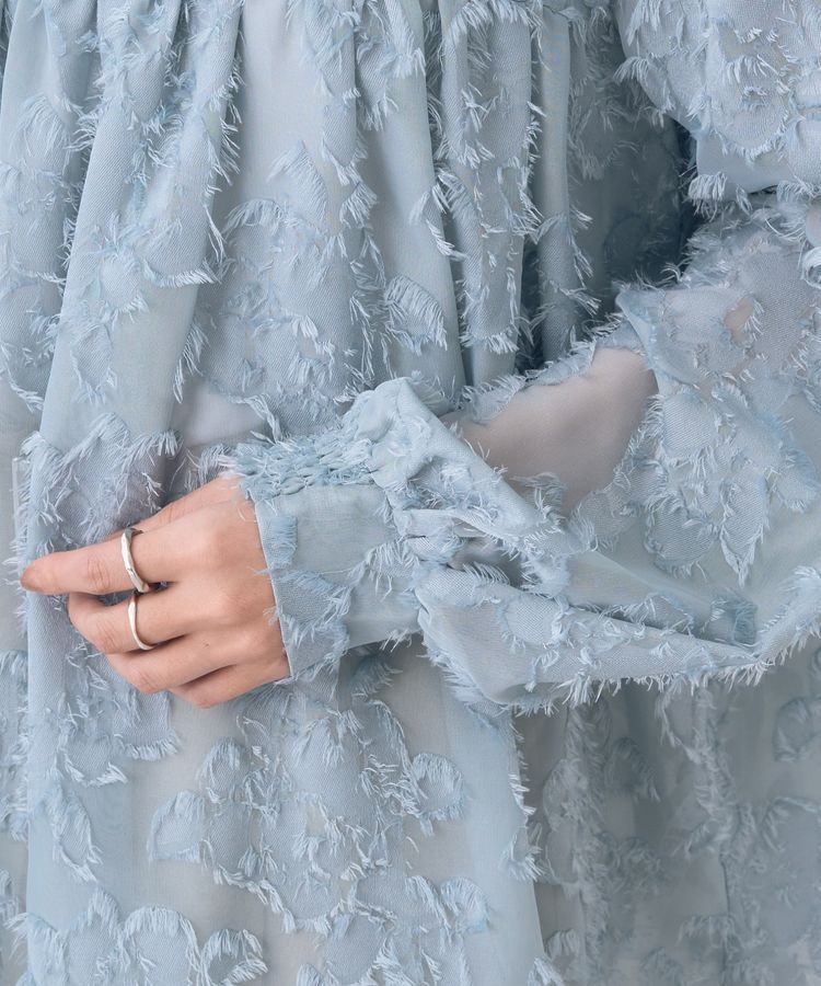 YECCA VECCA「2wayカットジャガードペプラムブラウス」|シャツ・ブラウス|