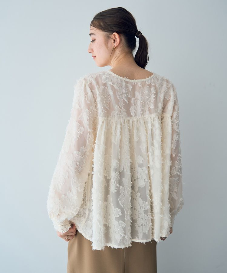YECCA VECCA「2wayカットジャガードペプラムブラウス」|シャツ・ブラウス|