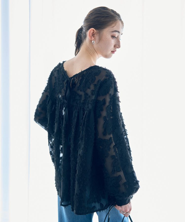 YECCA VECCA「2wayカットジャガードペプラムブラウス」|シャツ・ブラウス|