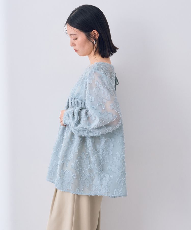 YECCA VECCA「2wayカットジャガードペプラムブラウス」|シャツ・ブラウス|