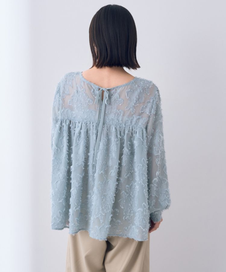 YECCA VECCA「2wayカットジャガードペプラムブラウス」|シャツ・ブラウス|