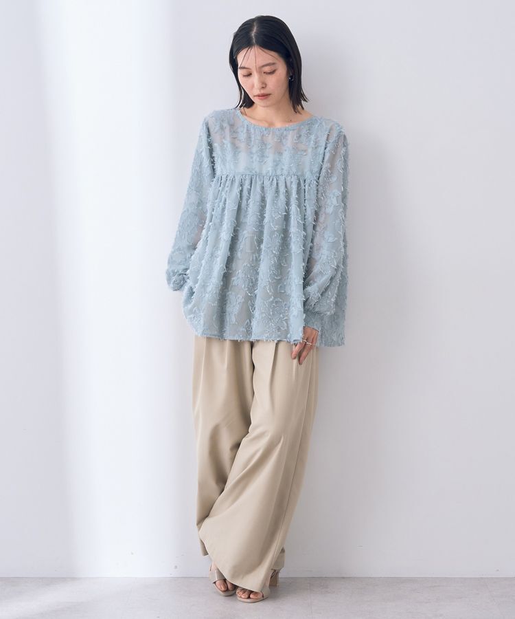 YECCA VECCA「2wayカットジャガードペプラムブラウス」|シャツ・ブラウス|