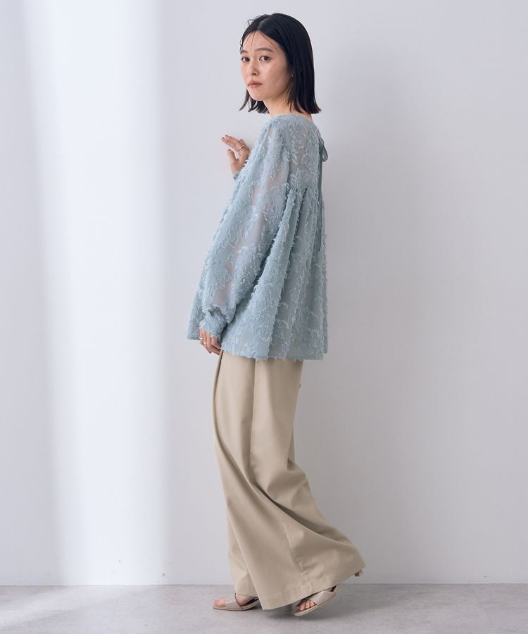 YECCA VECCA「2wayカットジャガードペプラムブラウス」|シャツ・ブラウス|