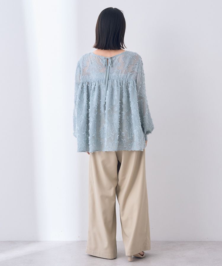 YECCA VECCA「2wayカットジャガードペプラムブラウス」|シャツ・ブラウス|