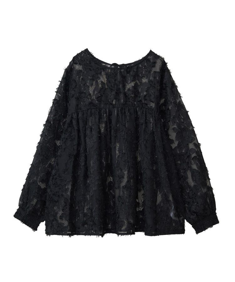 YECCA VECCA「2wayカットジャガードペプラムブラウス」|シャツ・ブラウス|