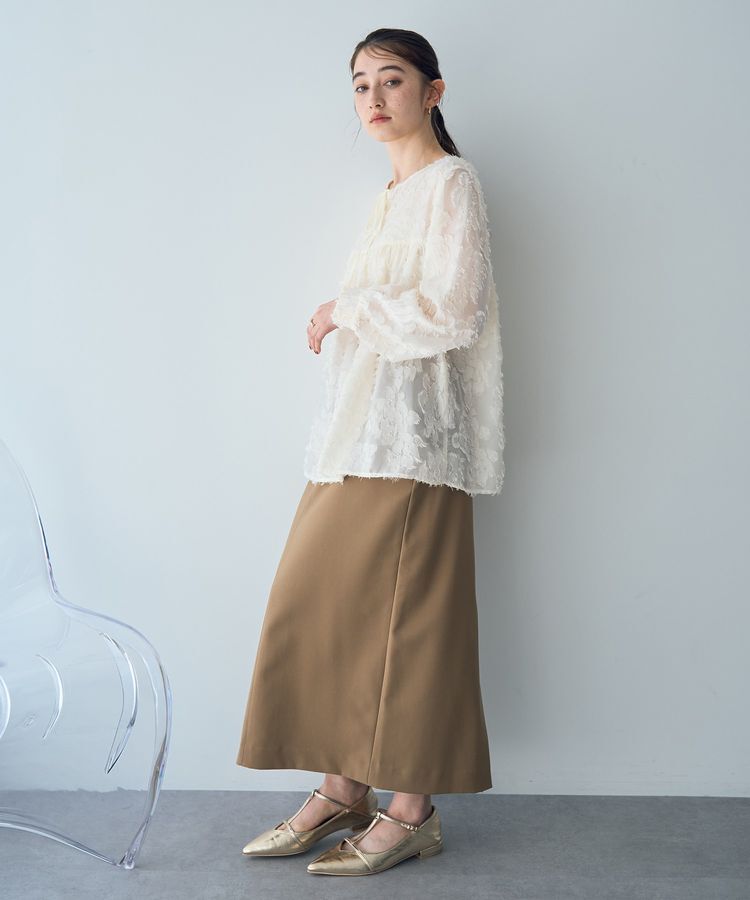 YECCA VECCA「2wayカットジャガードペプラムブラウス」|シャツ・ブラウス|