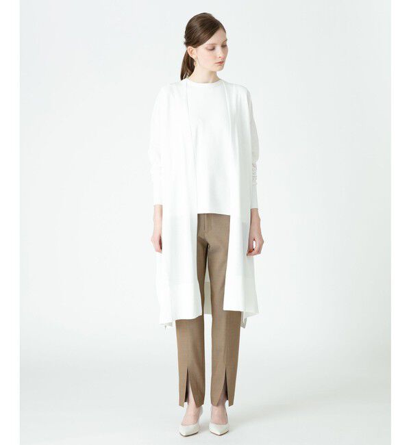 allureville「コットンアセテートロングトッパー」|カーディガン|
