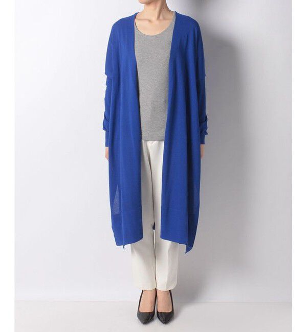 allureville「コットンアセテートロングトッパー」|カーディガン|