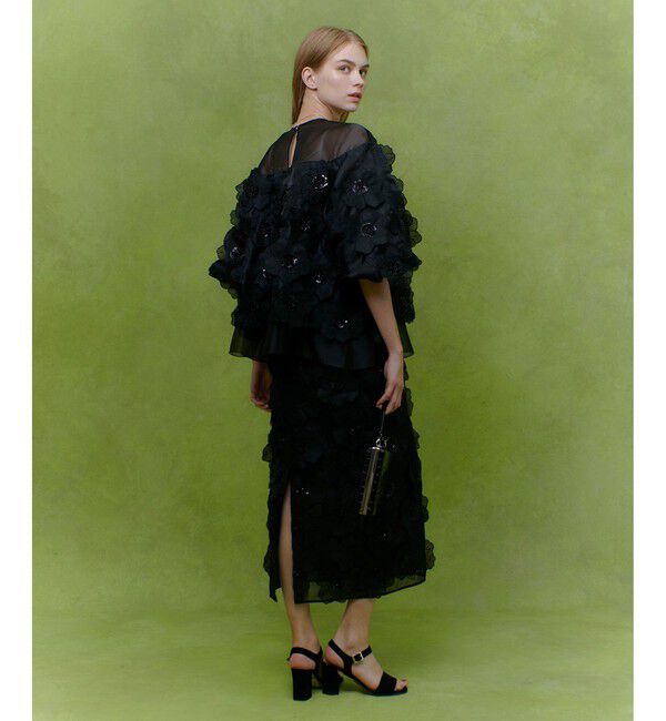 LOULOU WILLOUGHBY「【LOULOU WILLOUGHBY】オーガンフラワータイトスカート」|タイト|