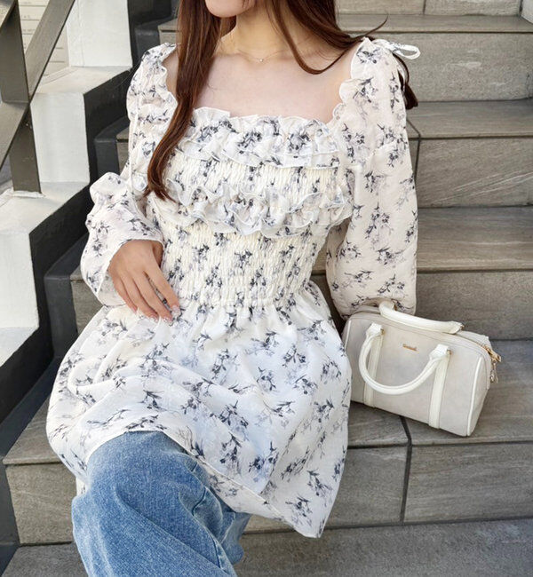  「シャーリングチュニックブラウス」|シャツ・ブラウス|