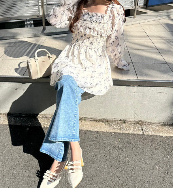  「シャーリングチュニックブラウス」|シャツ・ブラウス|