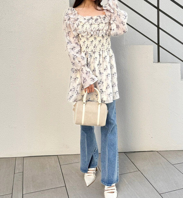  「シャーリングチュニックブラウス」|シャツ・ブラウス|