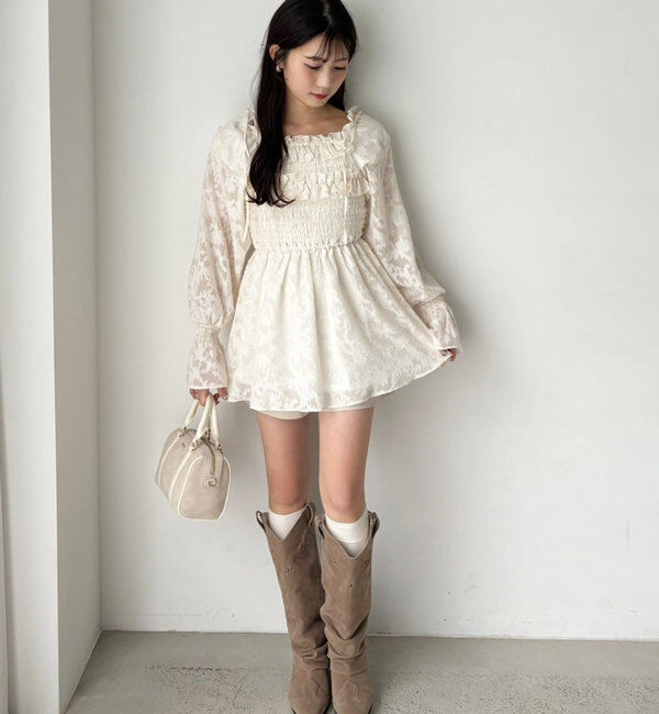  「シャーリングチュニックブラウス」|シャツ・ブラウス|