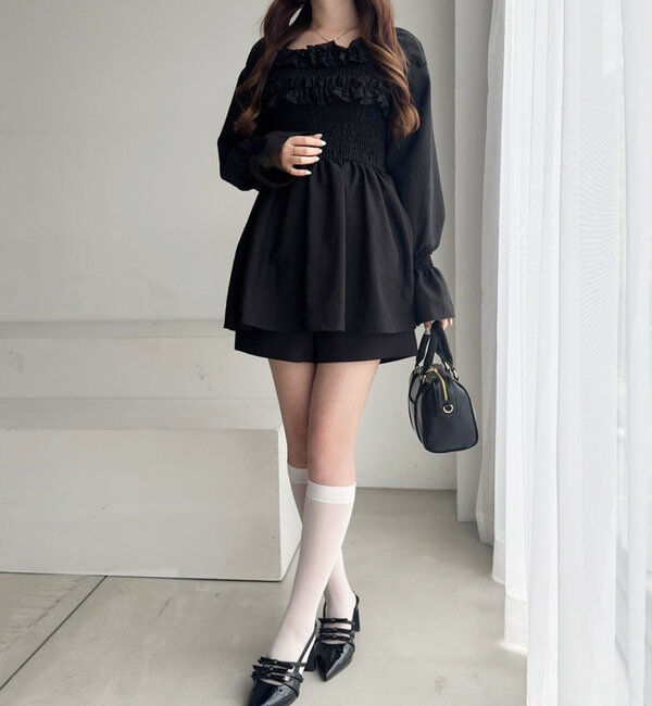  「シャーリングチュニックブラウス」|シャツ・ブラウス|