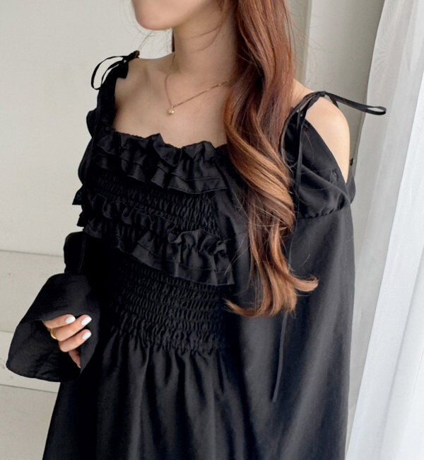  「シャーリングチュニックブラウス」|シャツ・ブラウス|