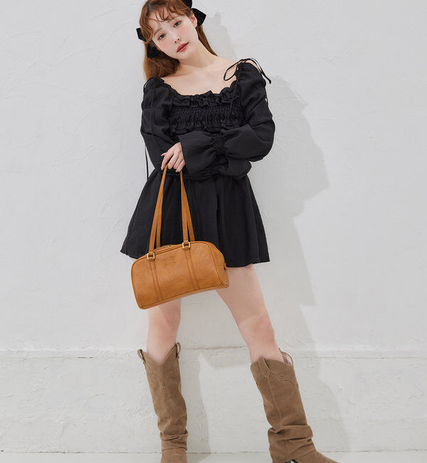  「シャーリングチュニックブラウス」|シャツ・ブラウス|