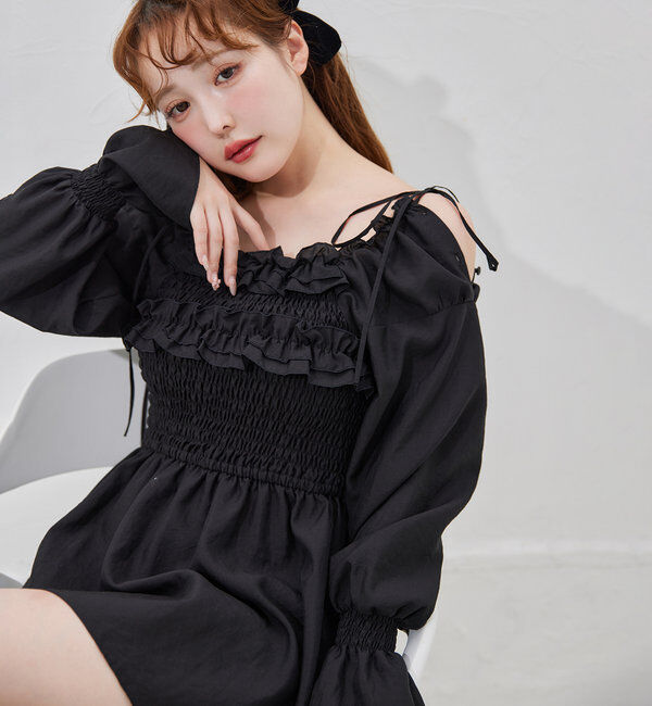  「シャーリングチュニックブラウス」|シャツ・ブラウス|