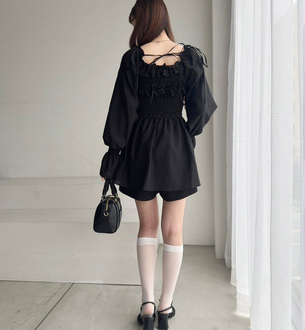  「シャーリングチュニックブラウス」|シャツ・ブラウス|