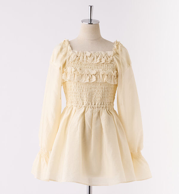  「シャーリングチュニックブラウス」|シャツ・ブラウス|