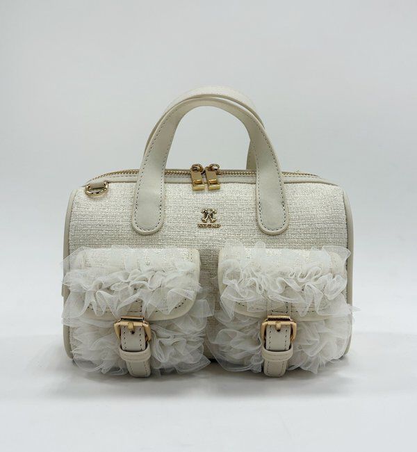  「【premiumorder】チュールポケットミニボストンバッグ」|ショルダー・メッセンジャー|