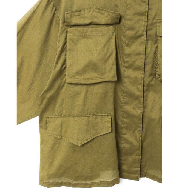 mizuiro ind「mizuiro ind シアーミリタリーシャツ」|シャツ・ブラウス|