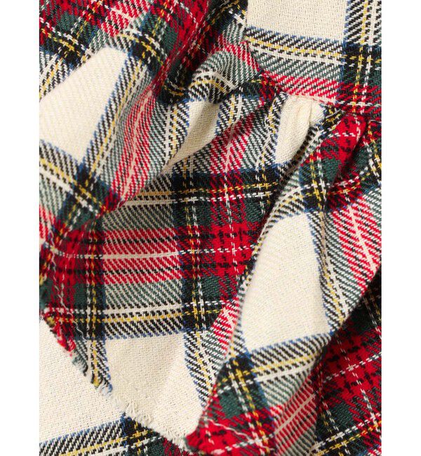 mizuiro ind「mizuiro ind チェックフリルカラーシャツ」|シャツ・ブラウス|