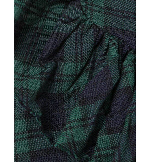 mizuiro ind「mizuiro ind チェックフリルカラーシャツ」|シャツ・ブラウス|