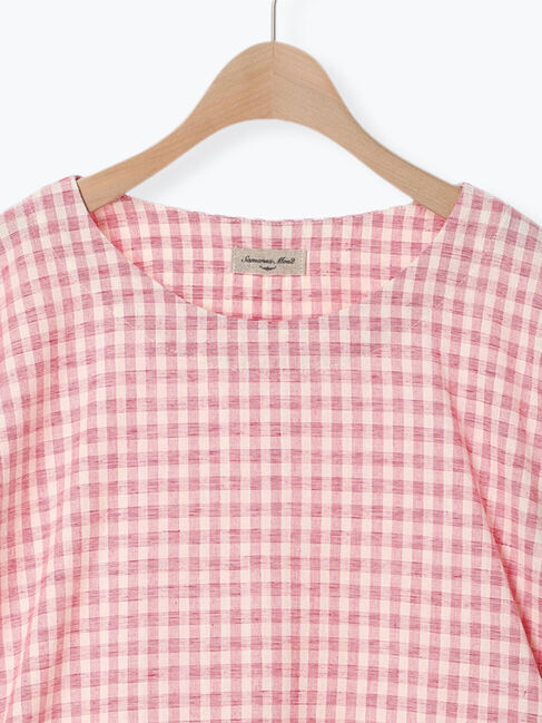 Samansa Mos2「袖口ギャザーTブラウス」|シャツ・ブラウス|