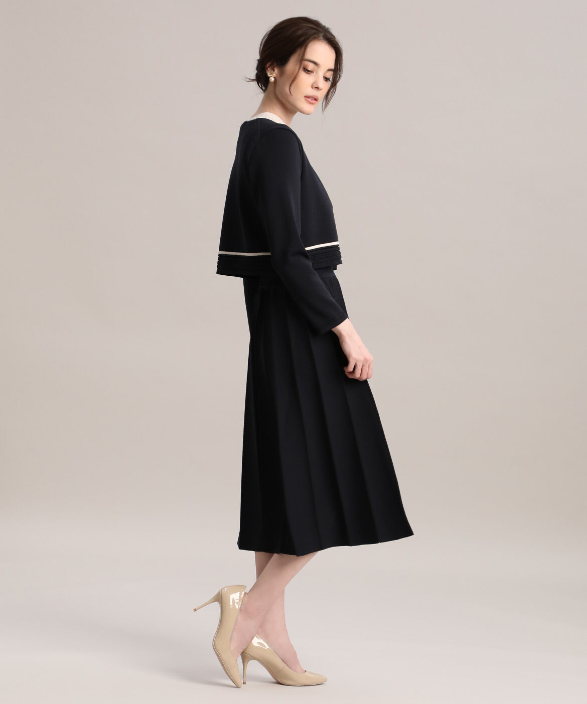 Maglie le cassetto「《大きいサイズ》バイカラーボレロカーディガン《M Maglie le cassetto》」|カーディガン|