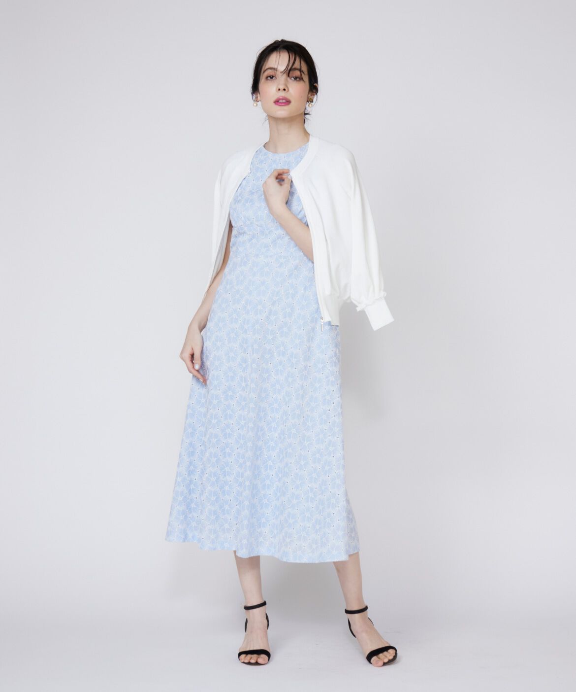 Maglie le cassetto「フリルスリーブジップカーディガン」|カーディガン|