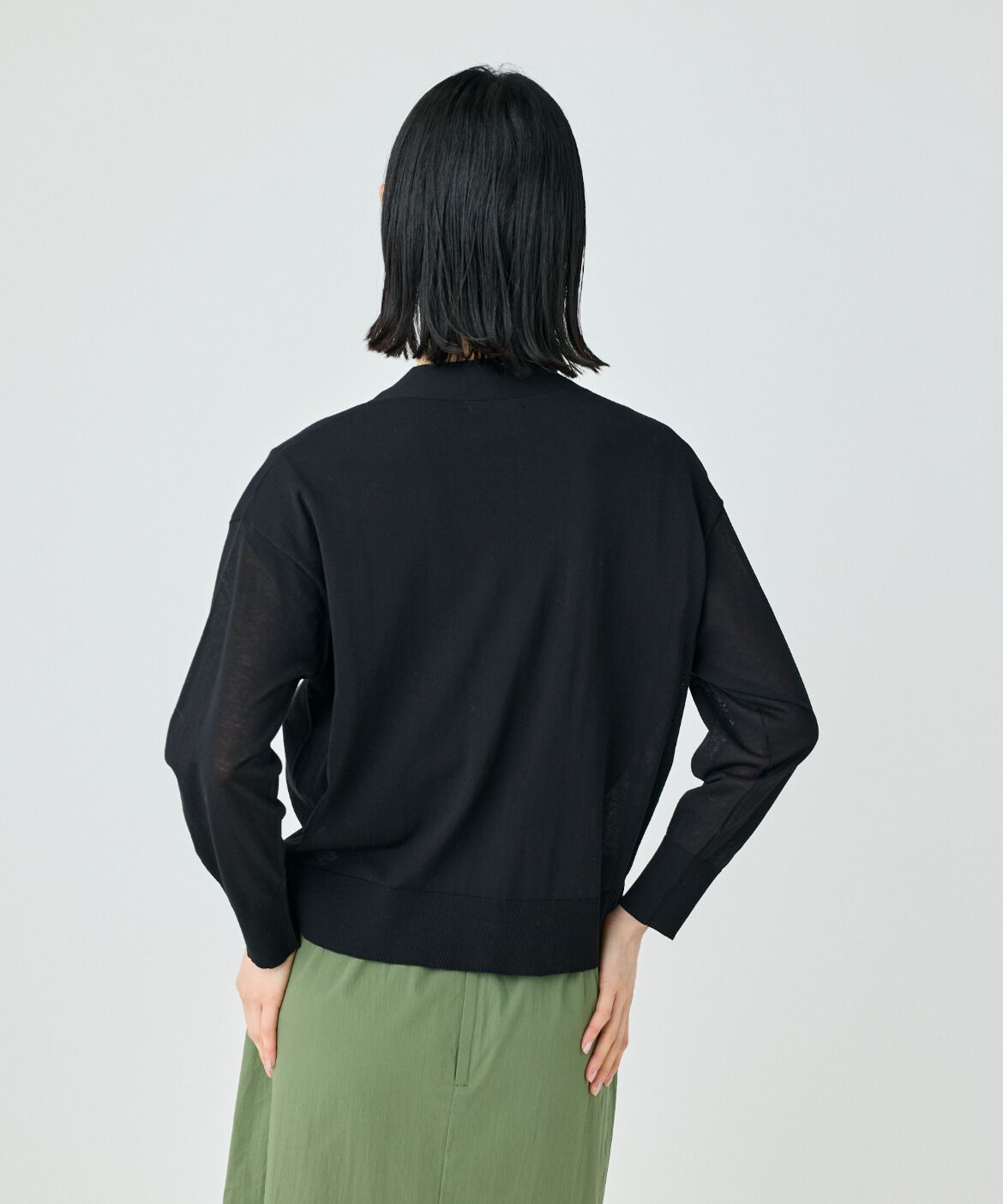 7-IDconcept.「コットンナイロンVネックカーディガン」|カーディガン|