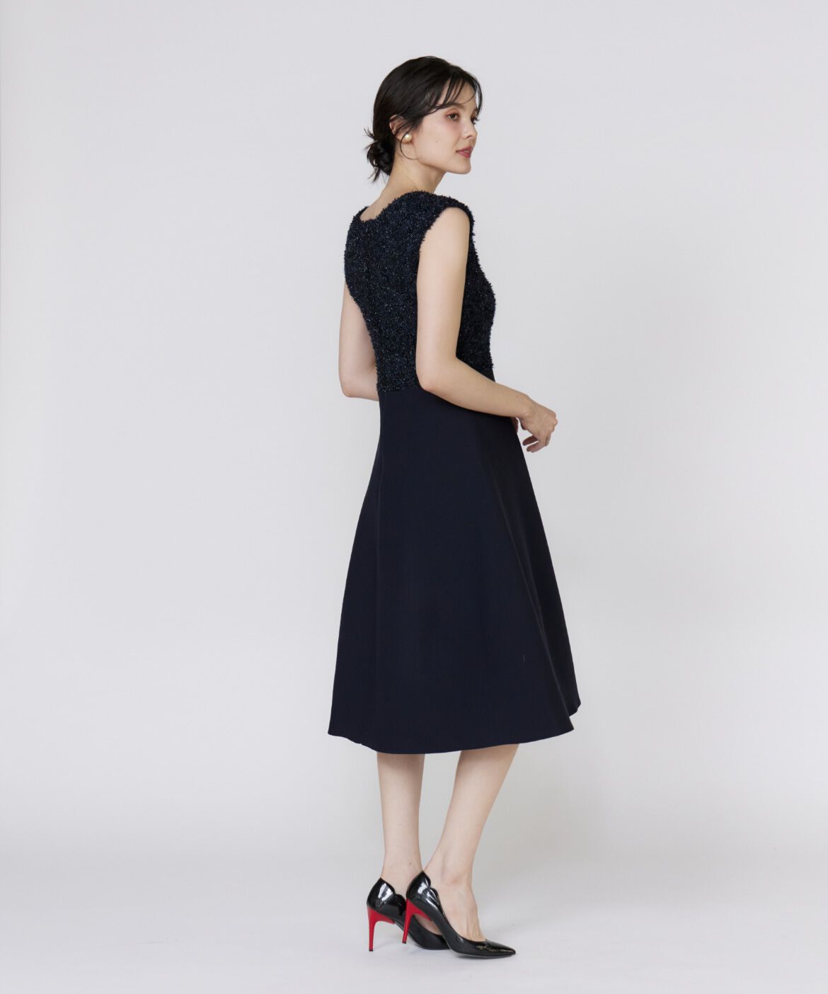 Maglie le cassetto「《大きいサイズ》シャギーラメドッキングワンピース《M Maglie le cassetto》」|ワンピース|