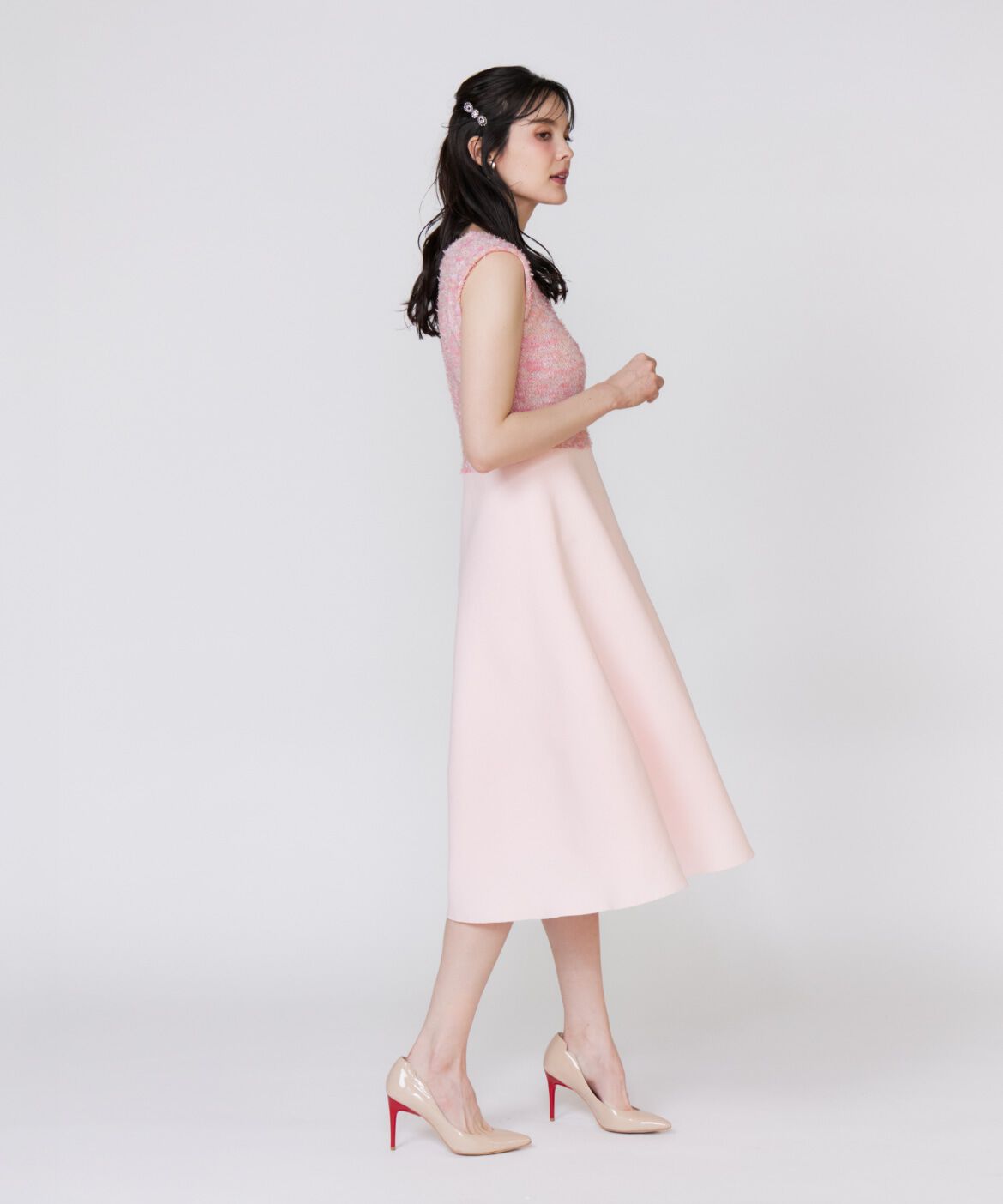 Maglie le cassetto「《大きいサイズ》シャギーラメドッキングワンピース《M Maglie le cassetto》」|ワンピース|