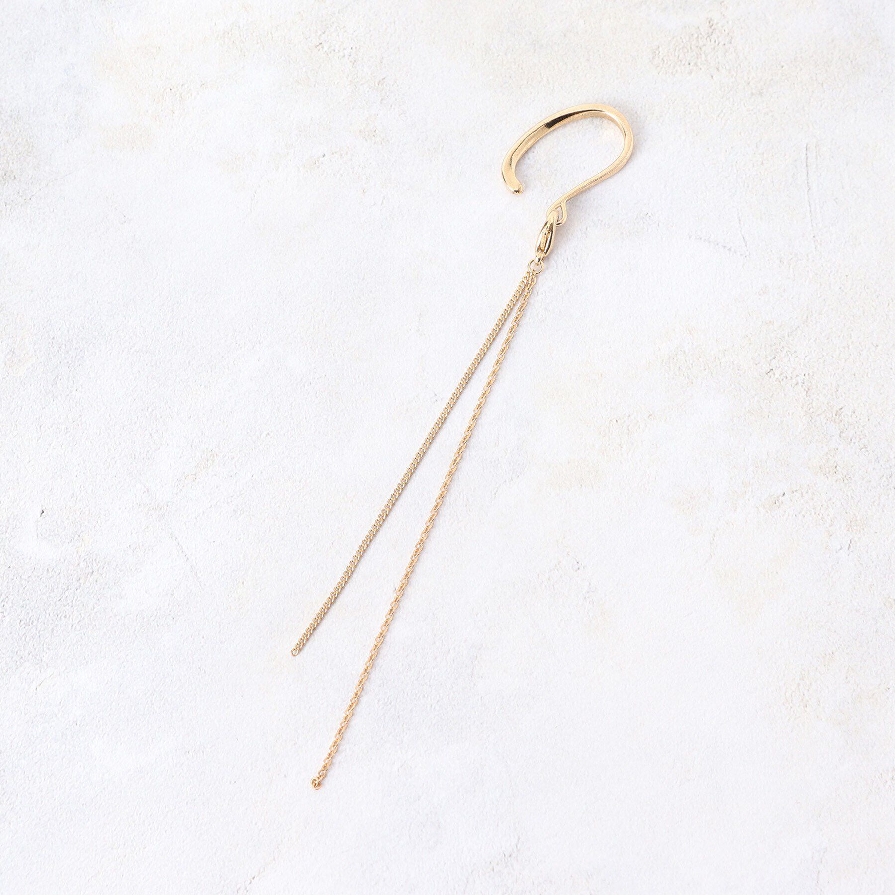 grove「ロングチェーンイヤカフ【2WAY】」|イヤリング|ゴールド(007)