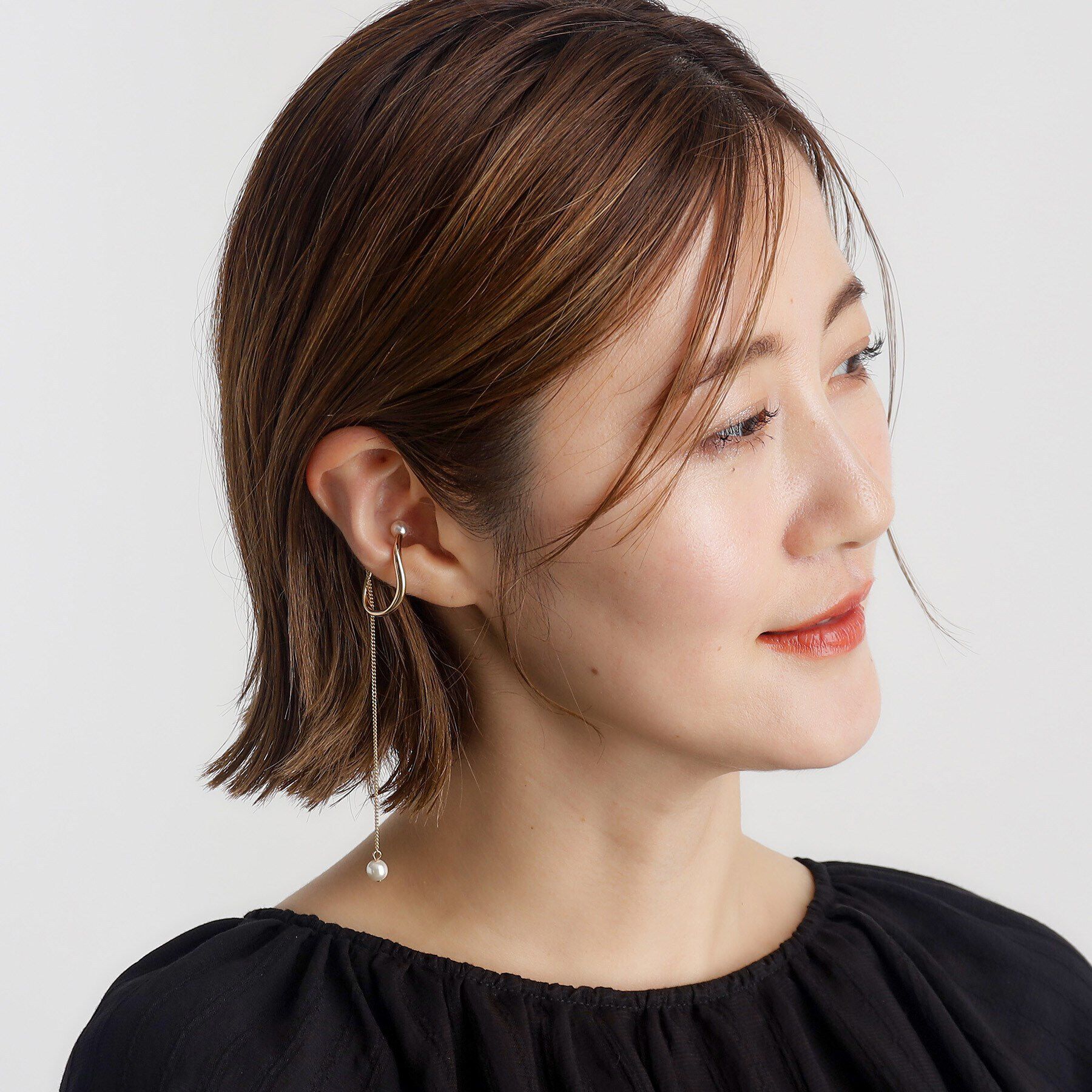 grove「ロングチェーンイヤカフ【2WAY】」|イヤリング|