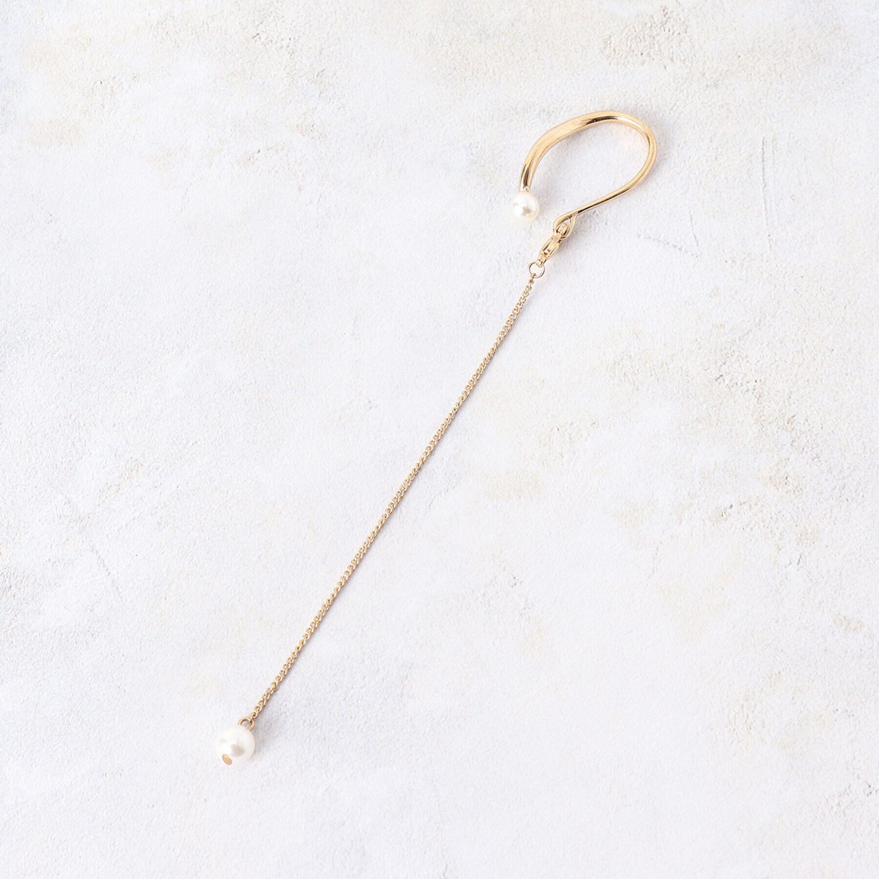 grove「ロングチェーンイヤカフ【2WAY】」|イヤリング|ゴールド(107)