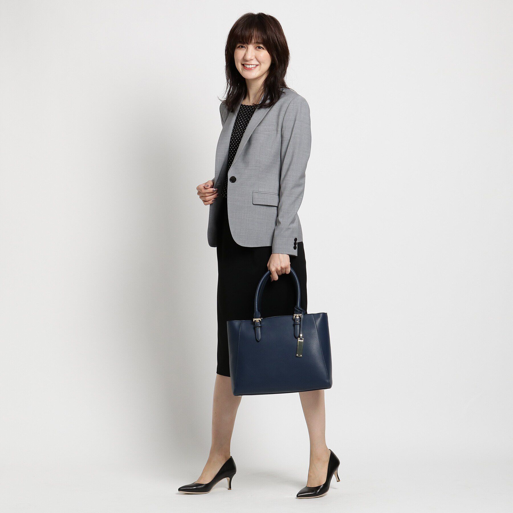 INDIVI「ストレッチワンボタンジャケット」|スーツ|