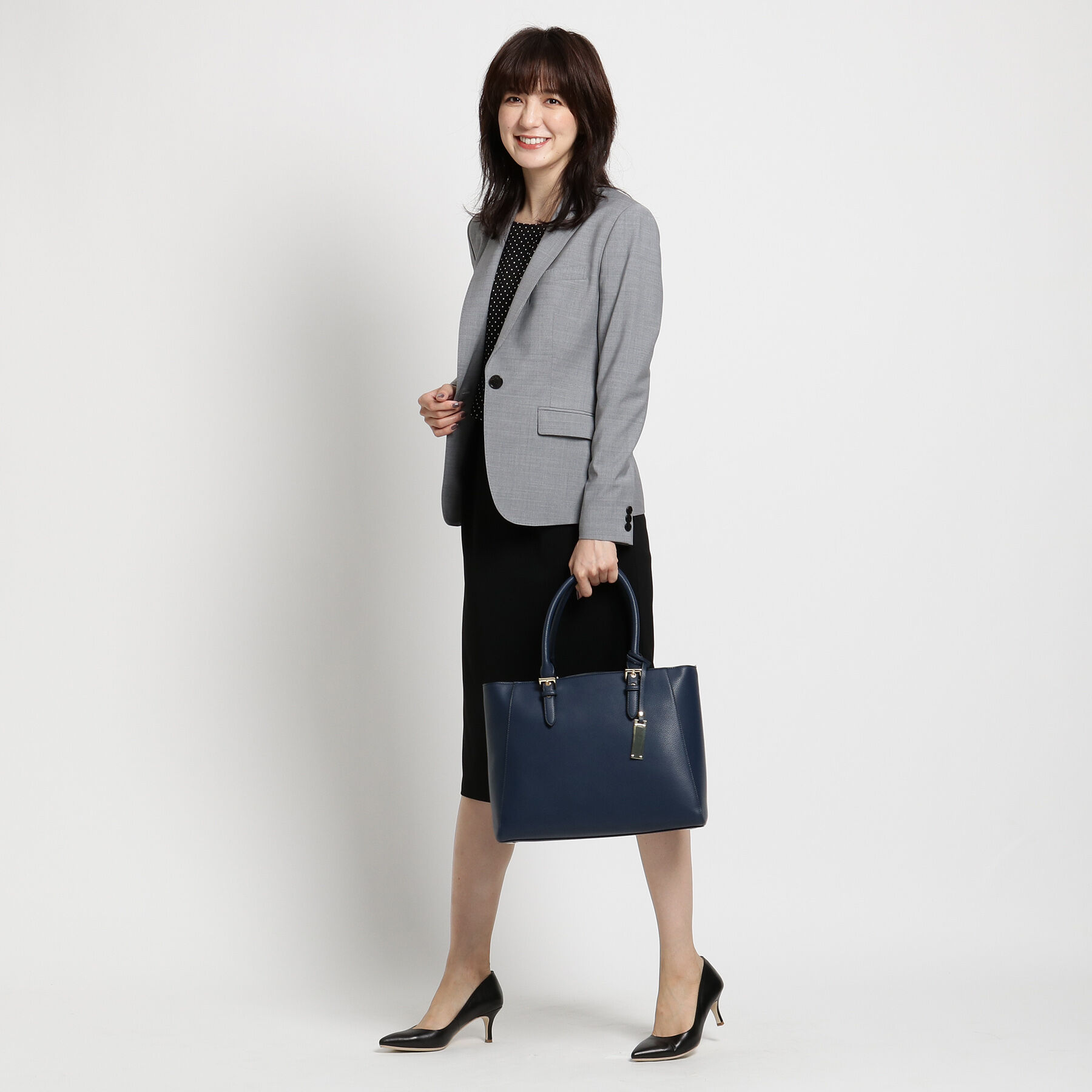 INDIVI「ストレッチワンボタンジャケット」|スーツ|