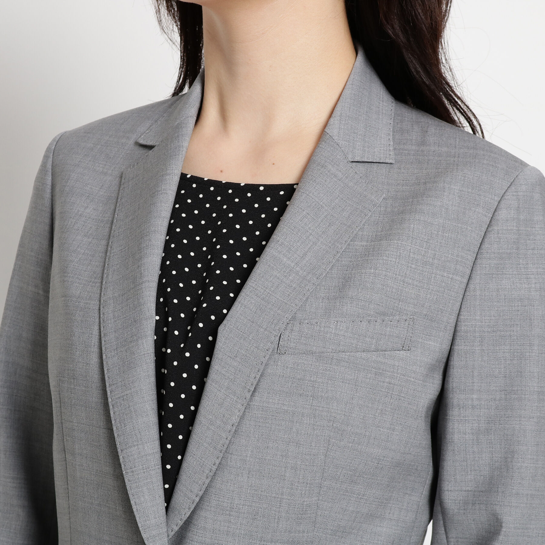 INDIVI「＜L＞ストレッチワンボタンジャケット」|スーツ|