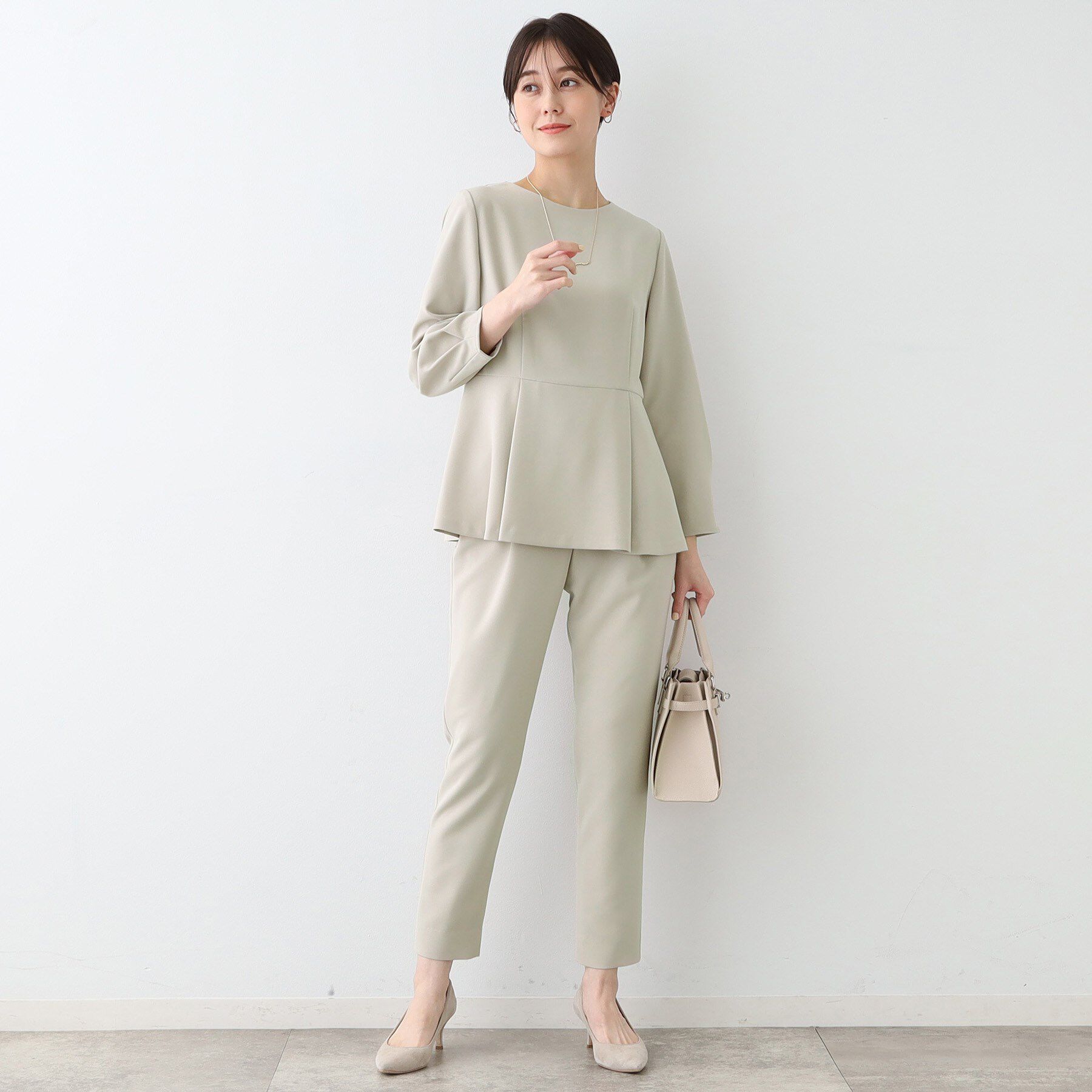 INDIVI「【洗える／SETUP可能】ペプラムブラウス」|シャツ・ブラウス|