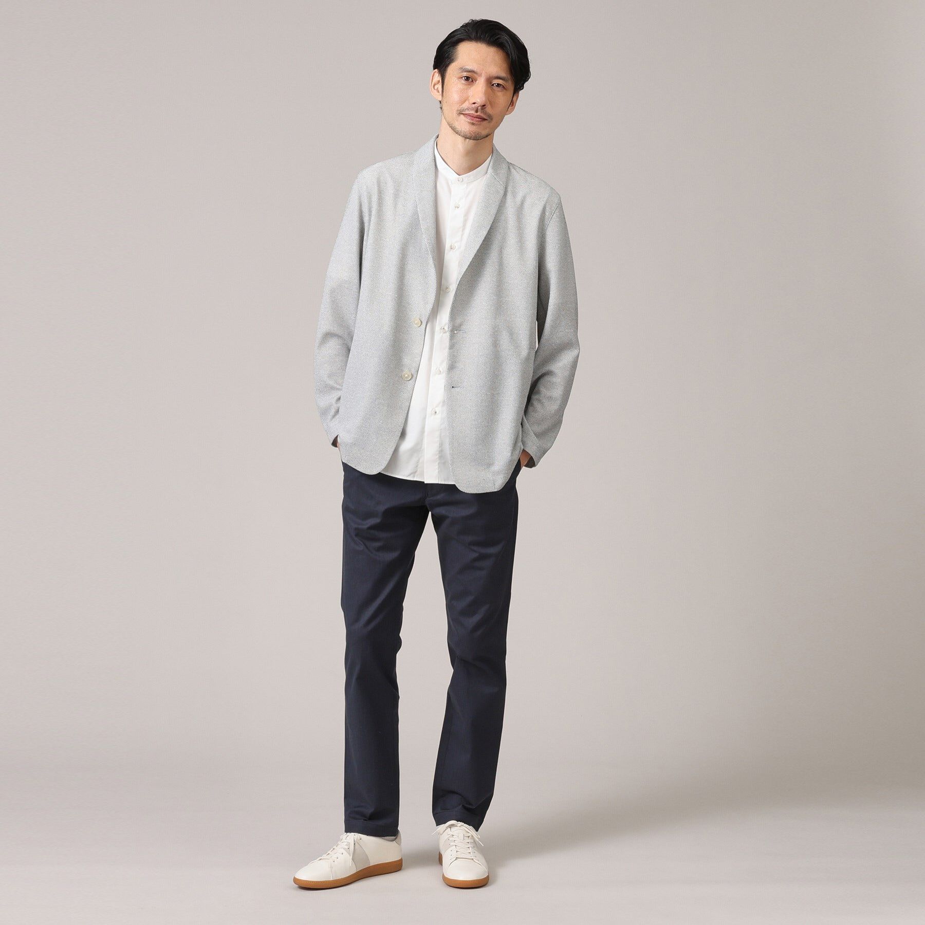 TAKEO KIKUCHI「【抗菌防臭/尾州織】ドビーメッシュ ショールカラー カーディガン」|カーディガン|