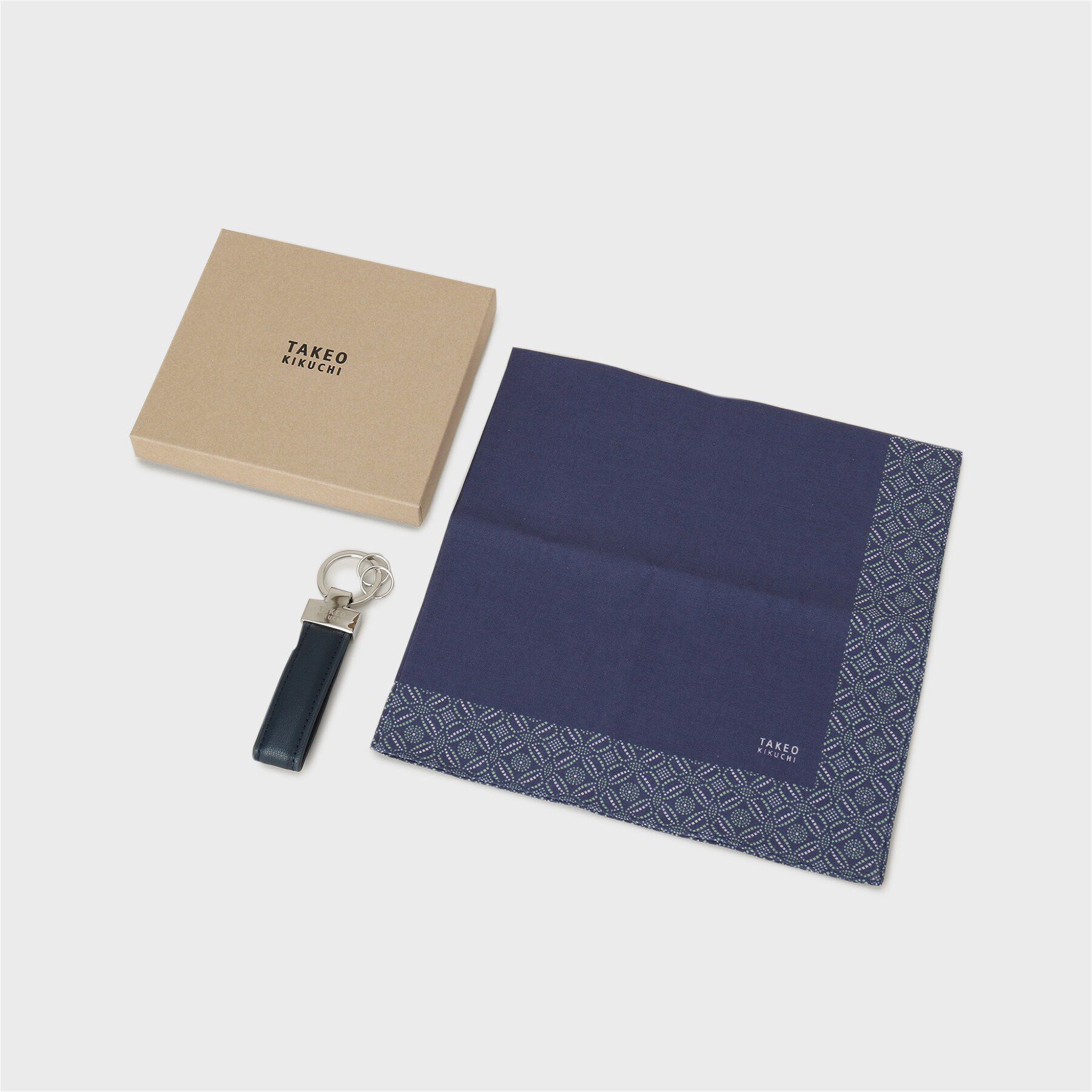TAKEO KIKUCHI「ハンカチキーホルダーセット」|その他|ブルー(193)
