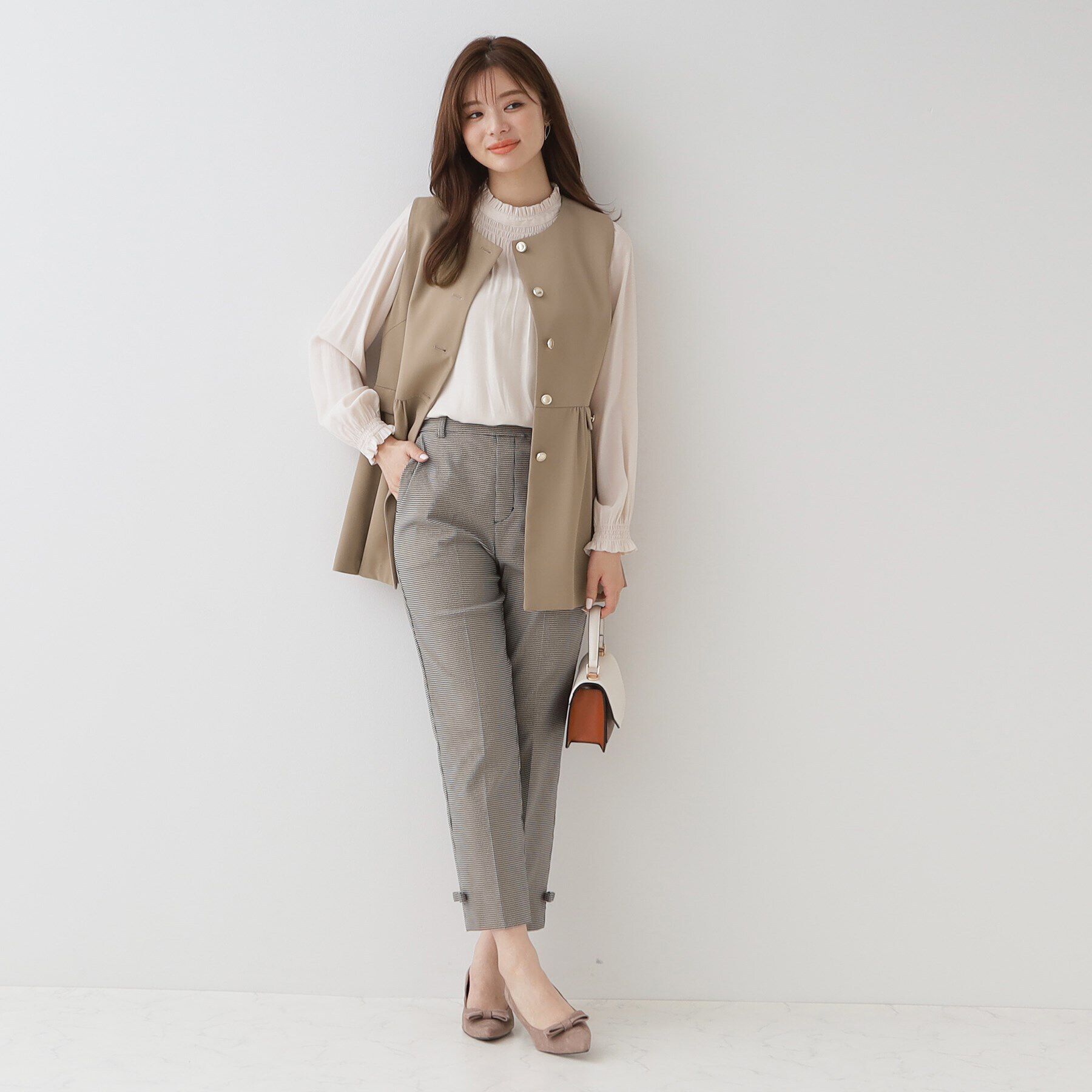 Couture broach「【大人フェミニン・体型カバー】ペプラムジレ」|ベスト・ジレ|