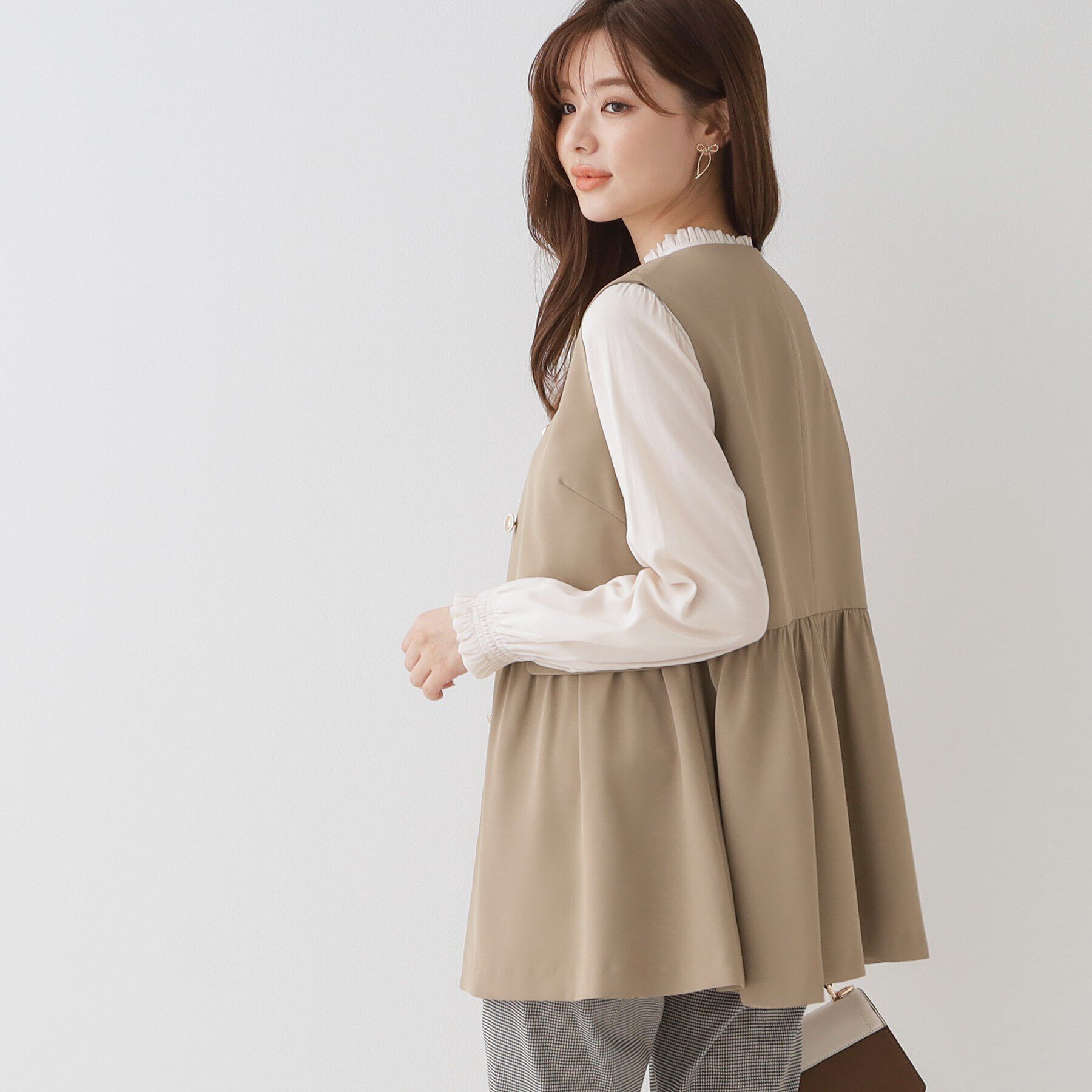 Couture broach「【大人フェミニン・体型カバー】ペプラムジレ」|ベスト・ジレ|