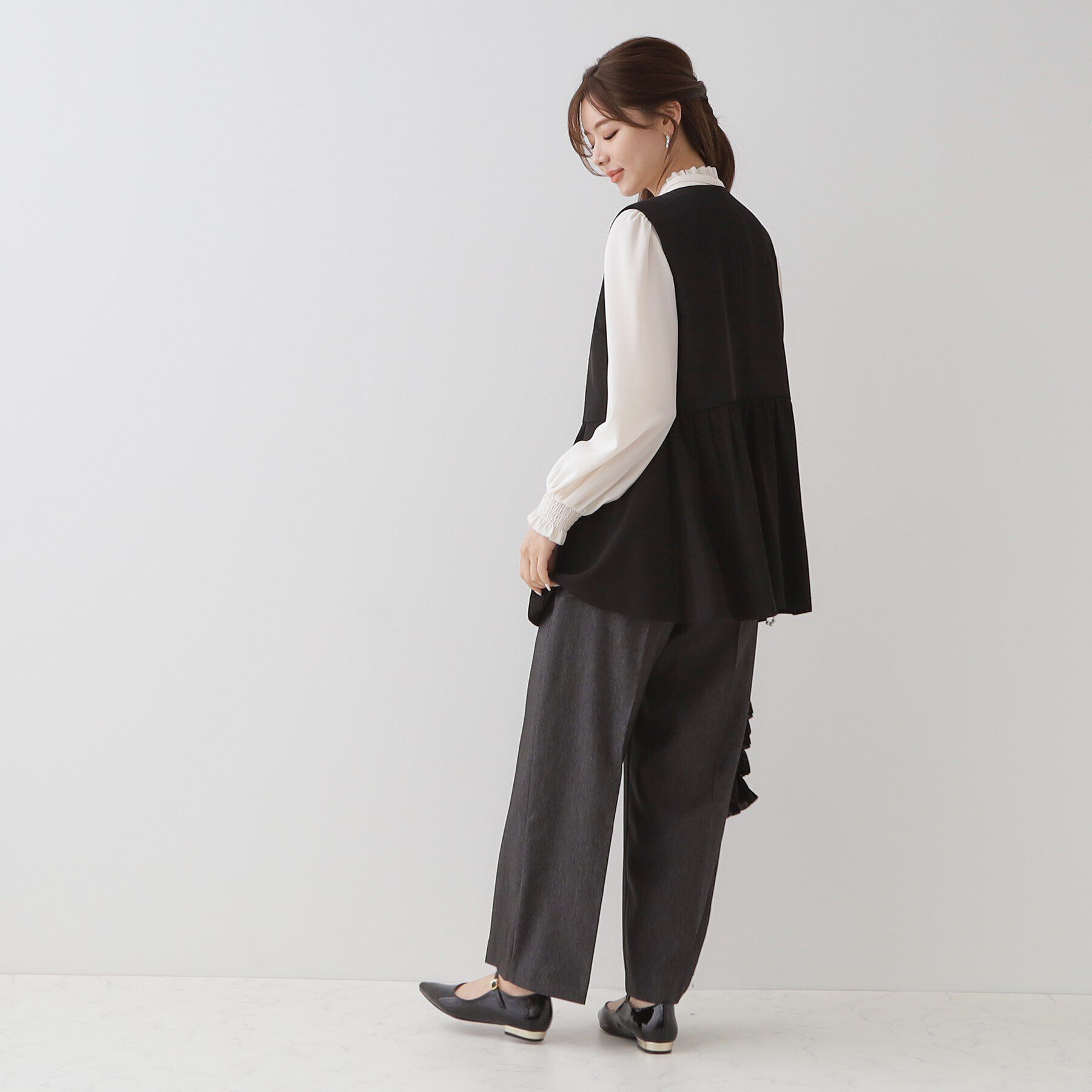 Couture broach「【大人フェミニン・体型カバー】ペプラムジレ」|ベスト・ジレ|