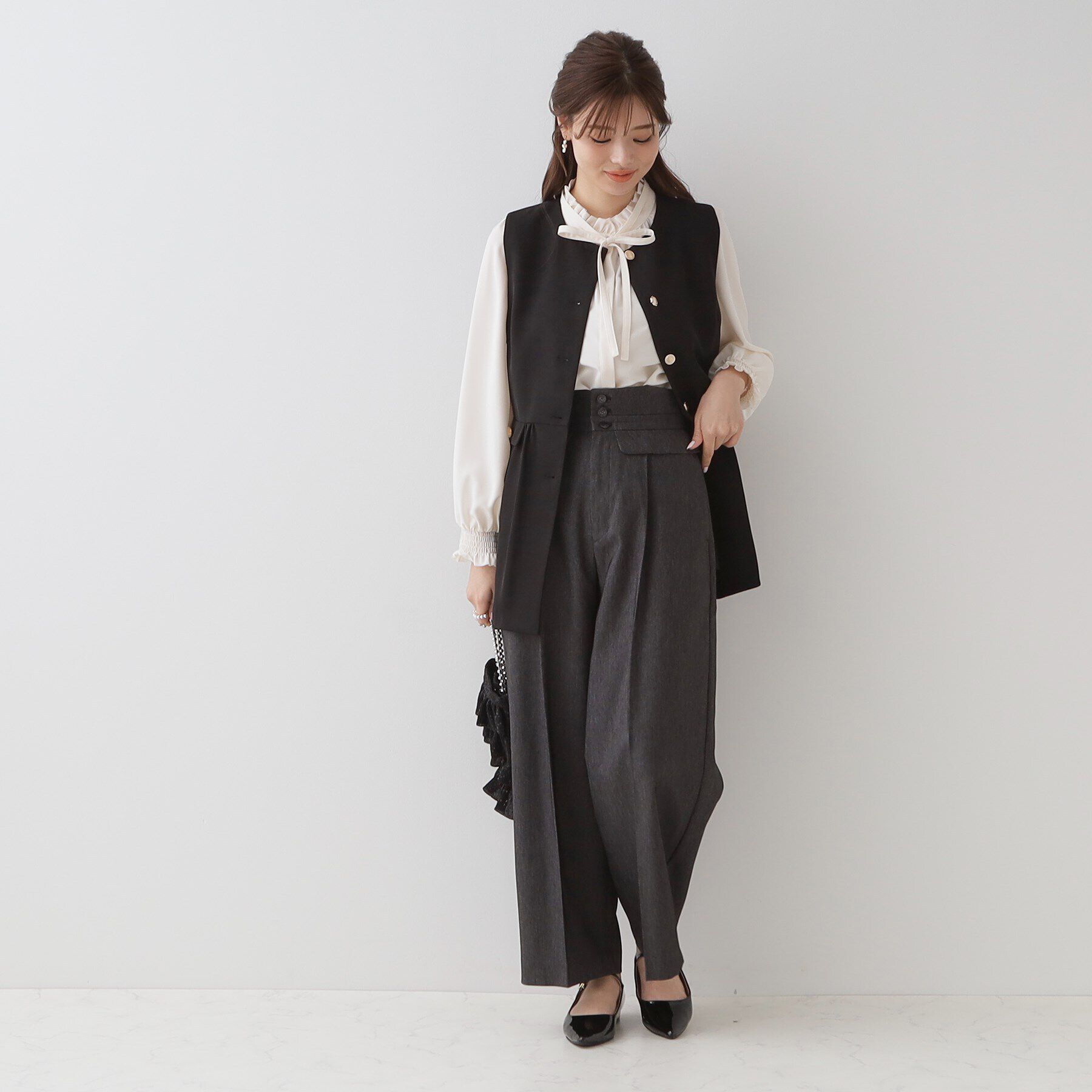 Couture broach「【大人フェミニン・体型カバー】ペプラムジレ」|ベスト・ジレ|